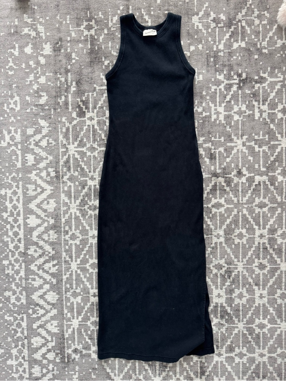 Universal Thread Black Ribbed Tank Maxi Dress - Picture 4 of 15